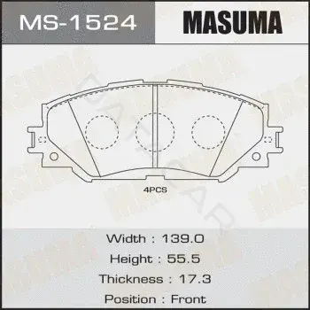 Барабанные колодки MASUMA MS-1524
