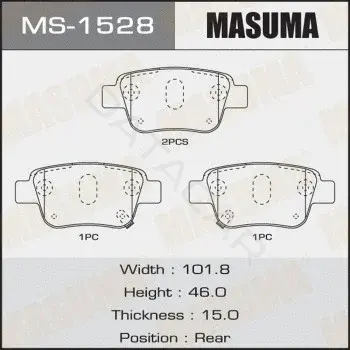 Барабанные колодки MASUMA MS-1528