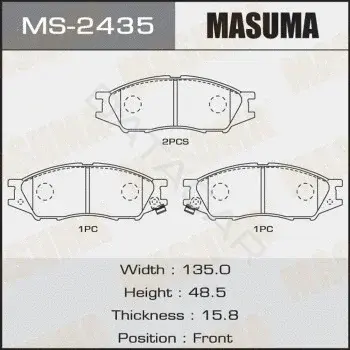 Барабанные колодки MASUMA MS-2435