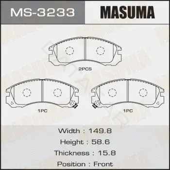 Барабанные колодки MASUMA MS-3233