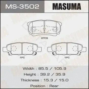 Барабанные колодки MASUMA MS-3502