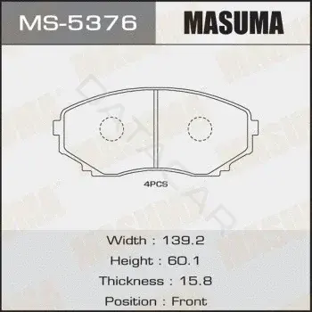 Барабанные колодки MASUMA MS-5376