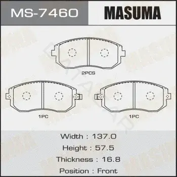 Барабанные колодки MASUMA MS-7460