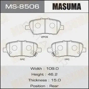 Барабанные колодки MASUMA MS-8506