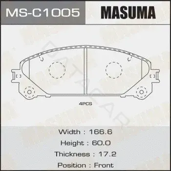 Барабанные колодки MASUMA MS-C1005