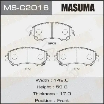 Барабанные колодки MASUMA MS-C2016