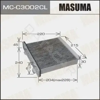 Фильтр салонный MASUMA MC-C3002CL