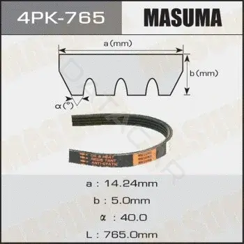 Ремень ручейковый MASUMA 4PK-765