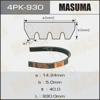 Ремень ручейковый MASUMA 4PK-930