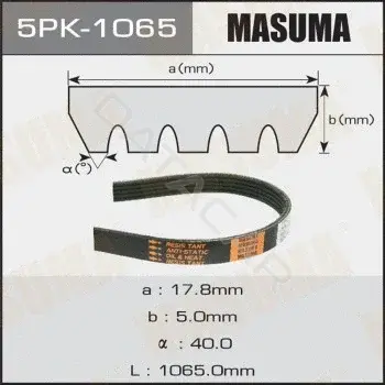 Ремень ручейковый MASUMA 5PK-1065