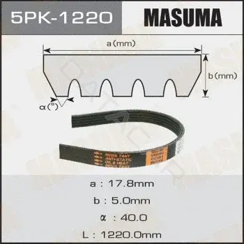 Ремень ручейковый MASUMA 5PK-1220