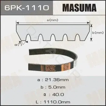 Ремень ручейковый MASUMA 6PK-1110