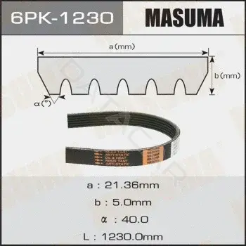 Ремень ручейковый MASUMA 6PK-1230