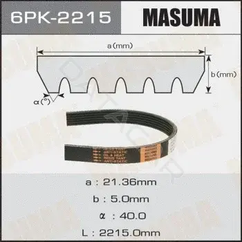 Ремень ручейковый MASUMA 6PK-2215