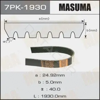 Ремень ручейковый MASUMA 7PK-1930