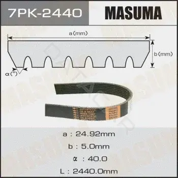 Ремень ручейковый MASUMA 7PK-2440