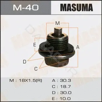 Пробка сливная масляного поддона MASUMA M-40