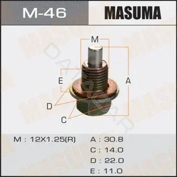 Пробка сливная масляного поддона MASUMA M-46
