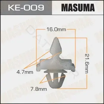 Клипса молдинга MASUMA KE-009