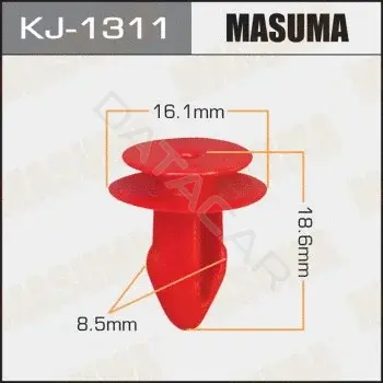 Клипса молдинга MASUMA KJ-1311