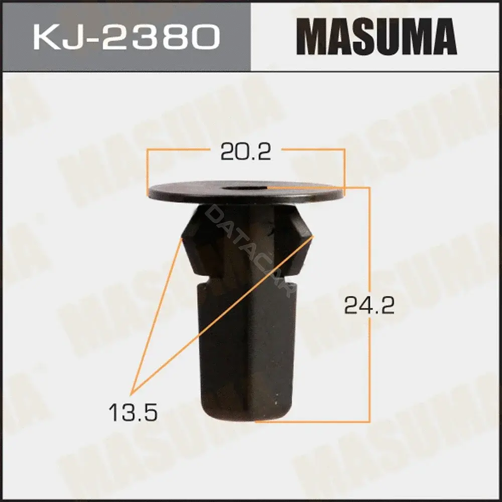 Клипса молдинга MASUMA KJ-2380
