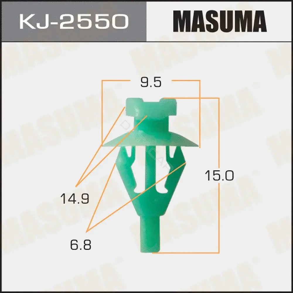 Клипса молдинга MASUMA KJ-2550