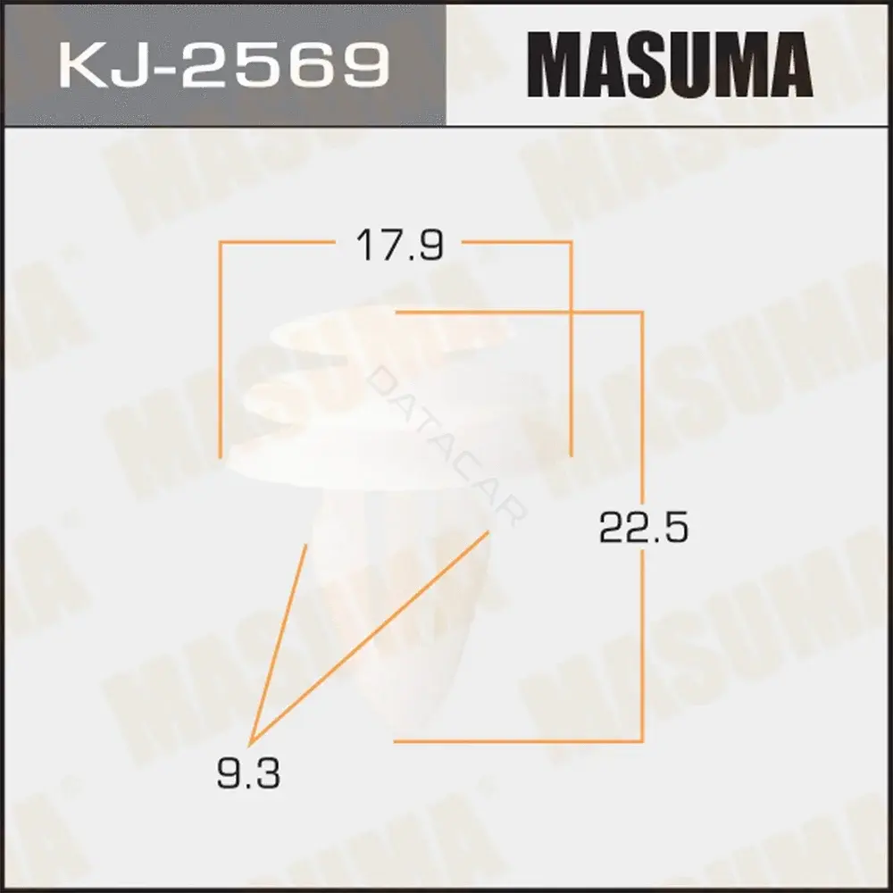 Клипса молдинга MASUMA KJ-2569