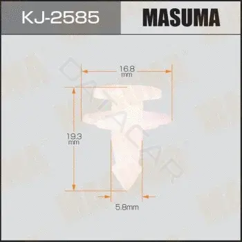 Клипса молдинга MASUMA KJ-2585