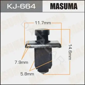 Клипса молдинга MASUMA KJ-664