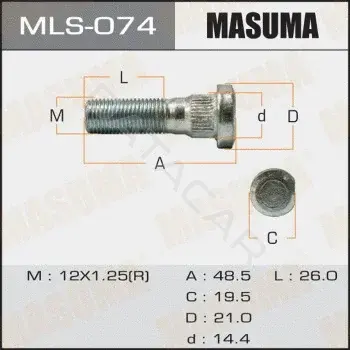 Болт колесный MASUMA MLS-074