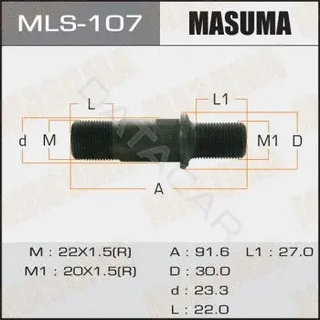 Болт колесный MASUMA MLS-107