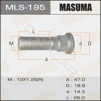 Болт колесный MASUMA MLS-195