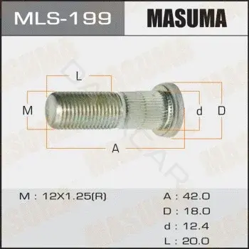 Болт колесный MASUMA MLS-199