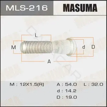 Болт колесный MASUMA MLS-216