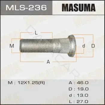 Болт колесный MASUMA MLS-236