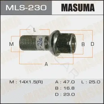 Болт колесный MASUMA MLS-230