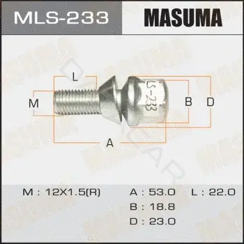 Болт колесный MASUMA MLS-233