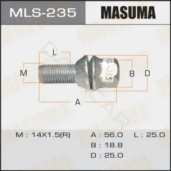 Болт колесный MASUMA MLS-235