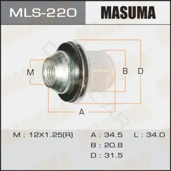 Гайка колеса MASUMA MLS-220