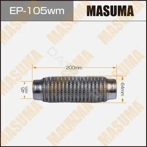 Гофра глушителя MASUMA EP105WM