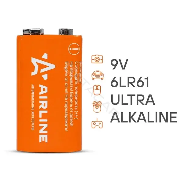 Аккумуляторы и батарейки Airline 9V-01