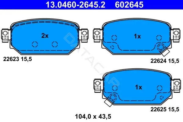 Тормозные колодки ATE 13.0460-2645.2