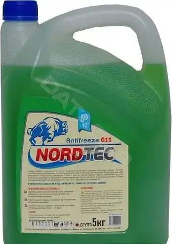Антифриз NORDTEC NORDTECANTIFREEZE-40G11зеленый5кг