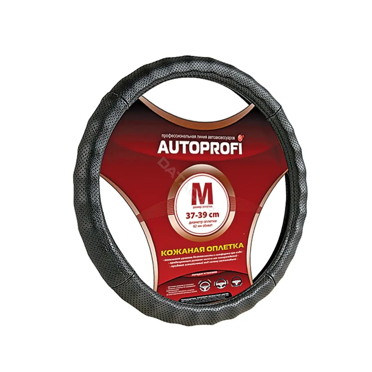Оплетка на руль \ Чехол на руль AUTOPROFI AP-396BK(M)