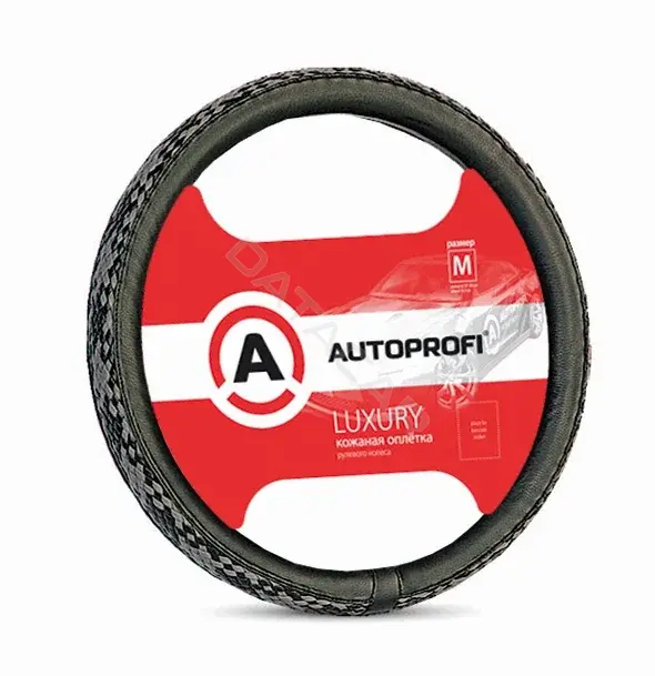 Оплетка на руль \ Чехол на руль AUTOPROFI AP-810BK/BK,GY(M)