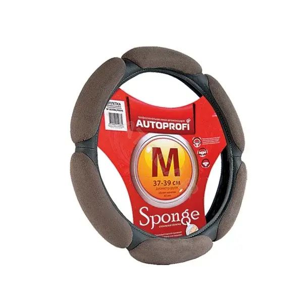 Оплетка на руль \ Чехол на руль AUTOPROFI SP-5026D.GY(M)