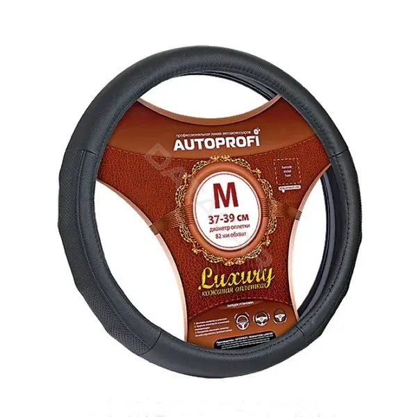 Оплетка на руль \ Чехол на руль AUTOPROFI AP-1030BK/BK(M)