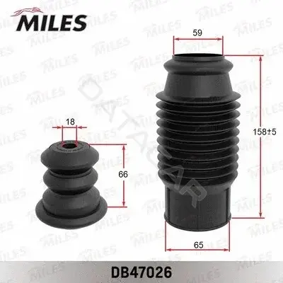 Пыльники и отбойники амортизатора MILES DB47026