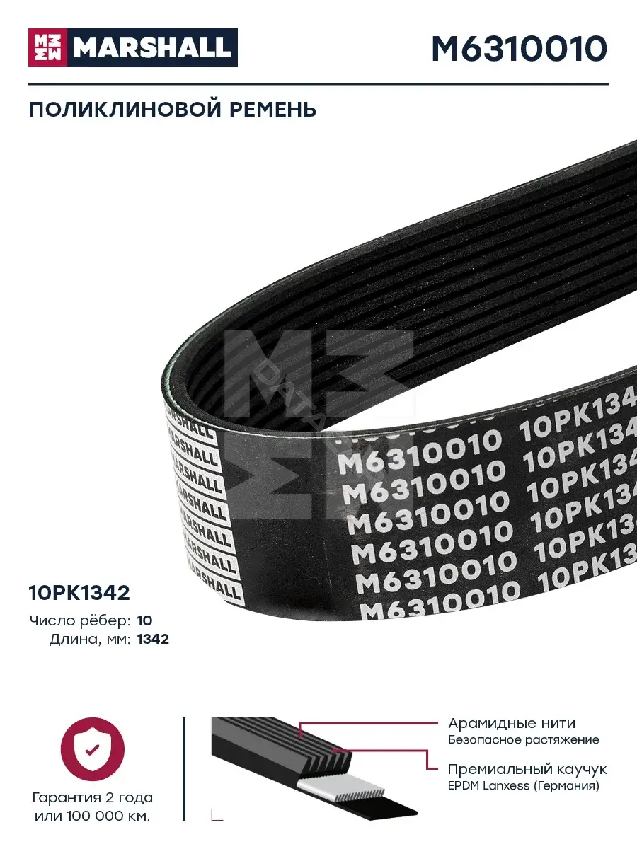 Ремень ручейковый MARSHALL M6310010