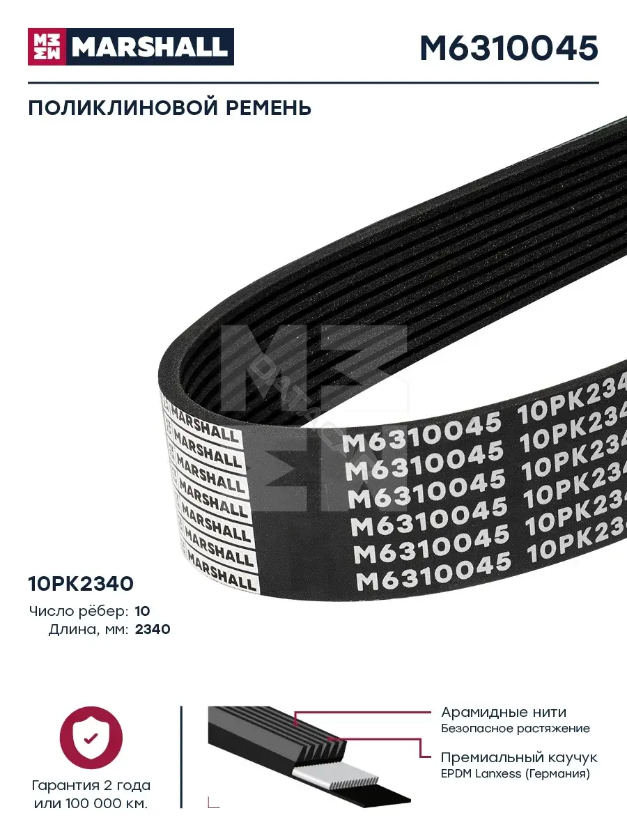 Ремень ручейковый MARSHALL M6310045